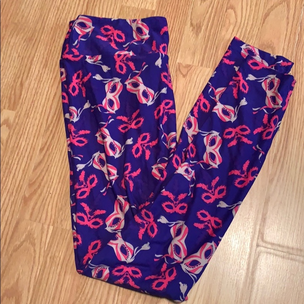 NWOT TC Lularoe leggings (perfect for Mardi Gras)